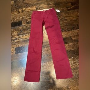 New Gap red khaki pants, size 14